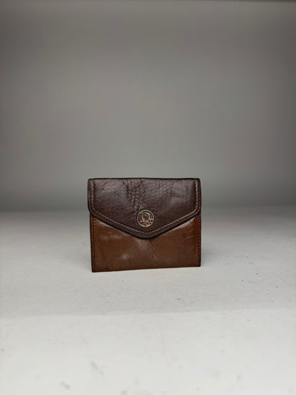 Vintage Dior Leather Card Holder / Purse Brown