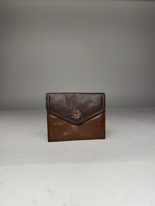 Vintage Dior Leather Card Holder / Purse Brown