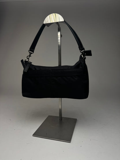 Vintage Issey Miyake Canvas Leather bag black