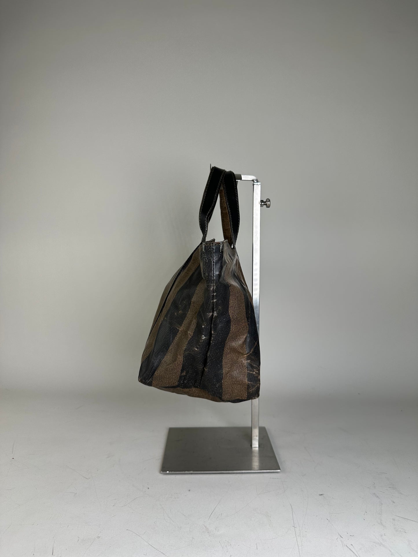 Vintage Fendi Canvas Tote Black Brown