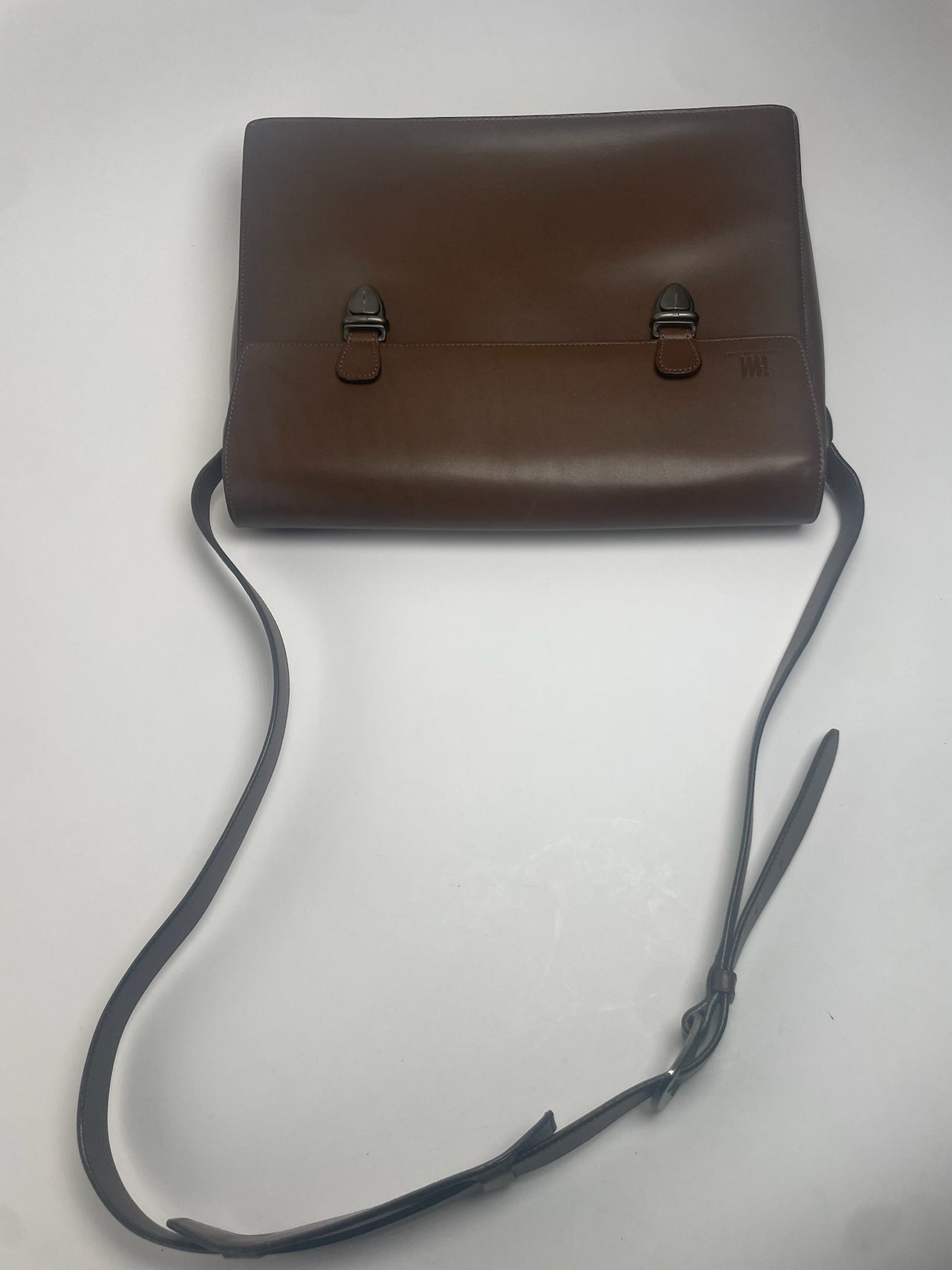 Vintage Issey Miyake Leather Shoulder Briefcase Brown