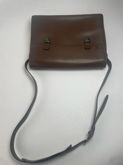 Vintage Issey Miyake Leather Shoulder Briefcase Brown