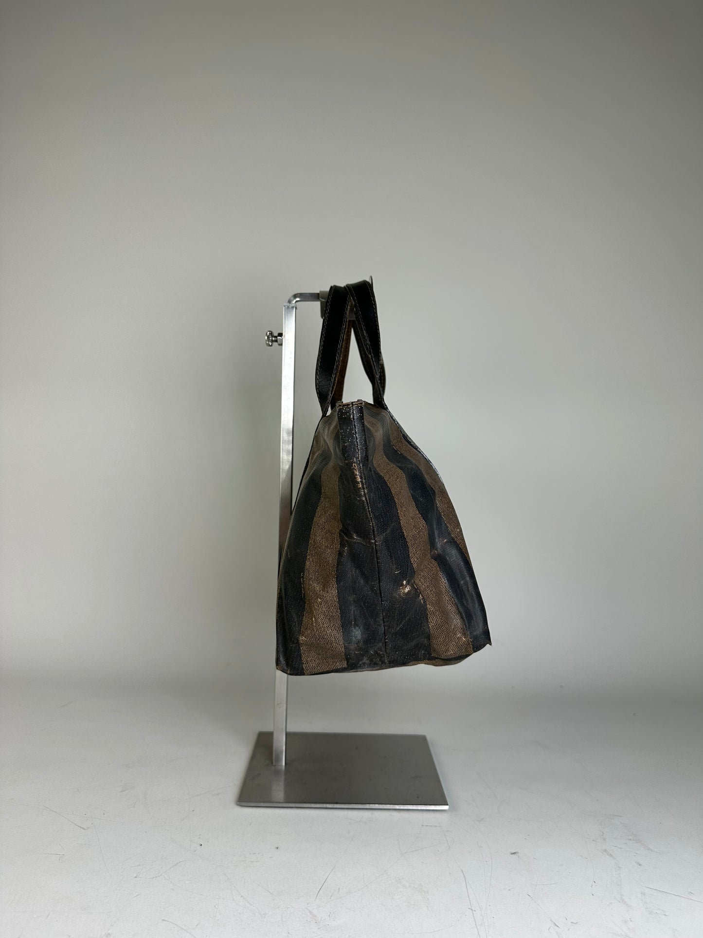 Vintage Fendi Canvas Tote Black Brown