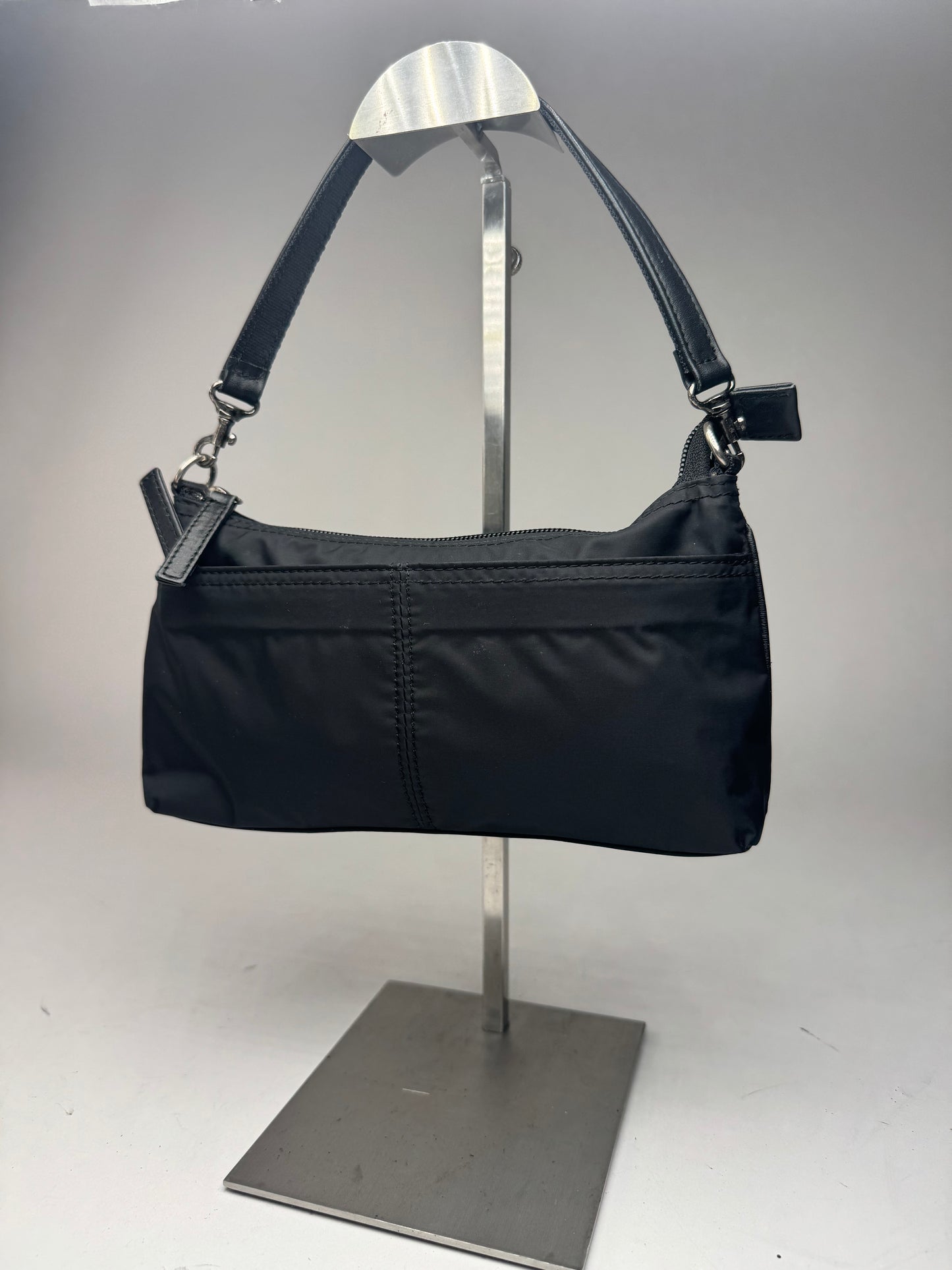 Vintage Issey Miyake Canvas Leather bag black