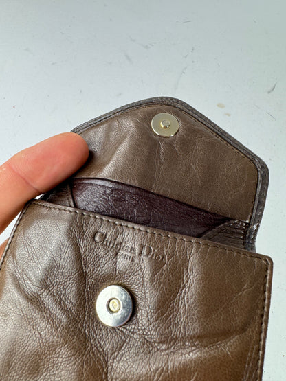 Vintage Dior Leather Card Holder / Purse Brown
