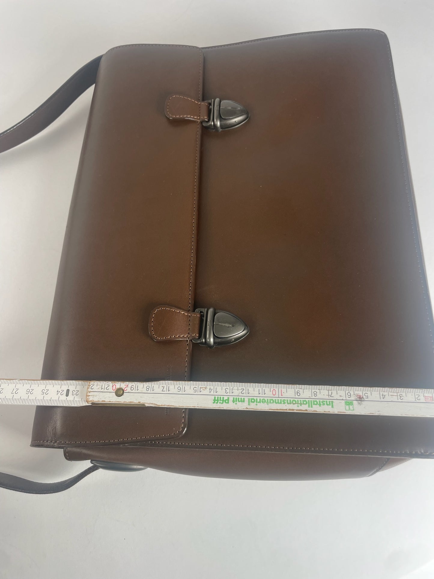 Vintage Issey Miyake Leather Shoulder Briefcase Brown