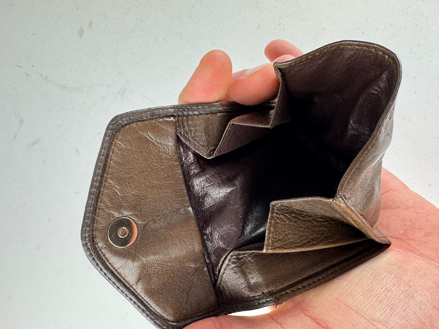 Vintage Dior Leather Card Holder / Purse Brown