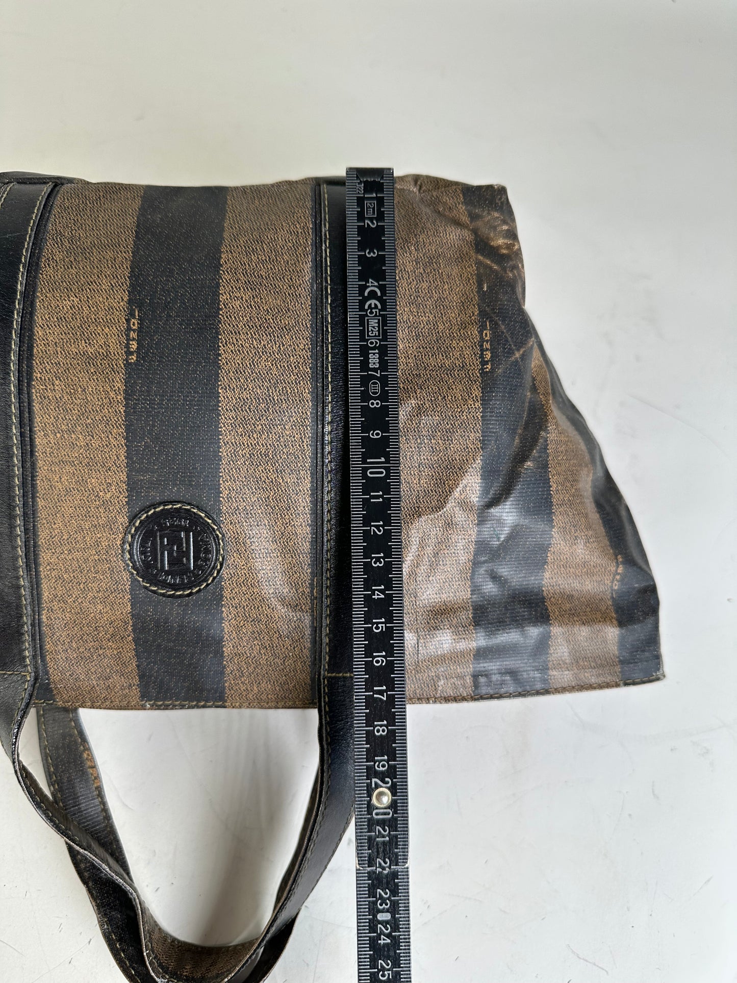Vintage Fendi Canvas Tote Black Brown