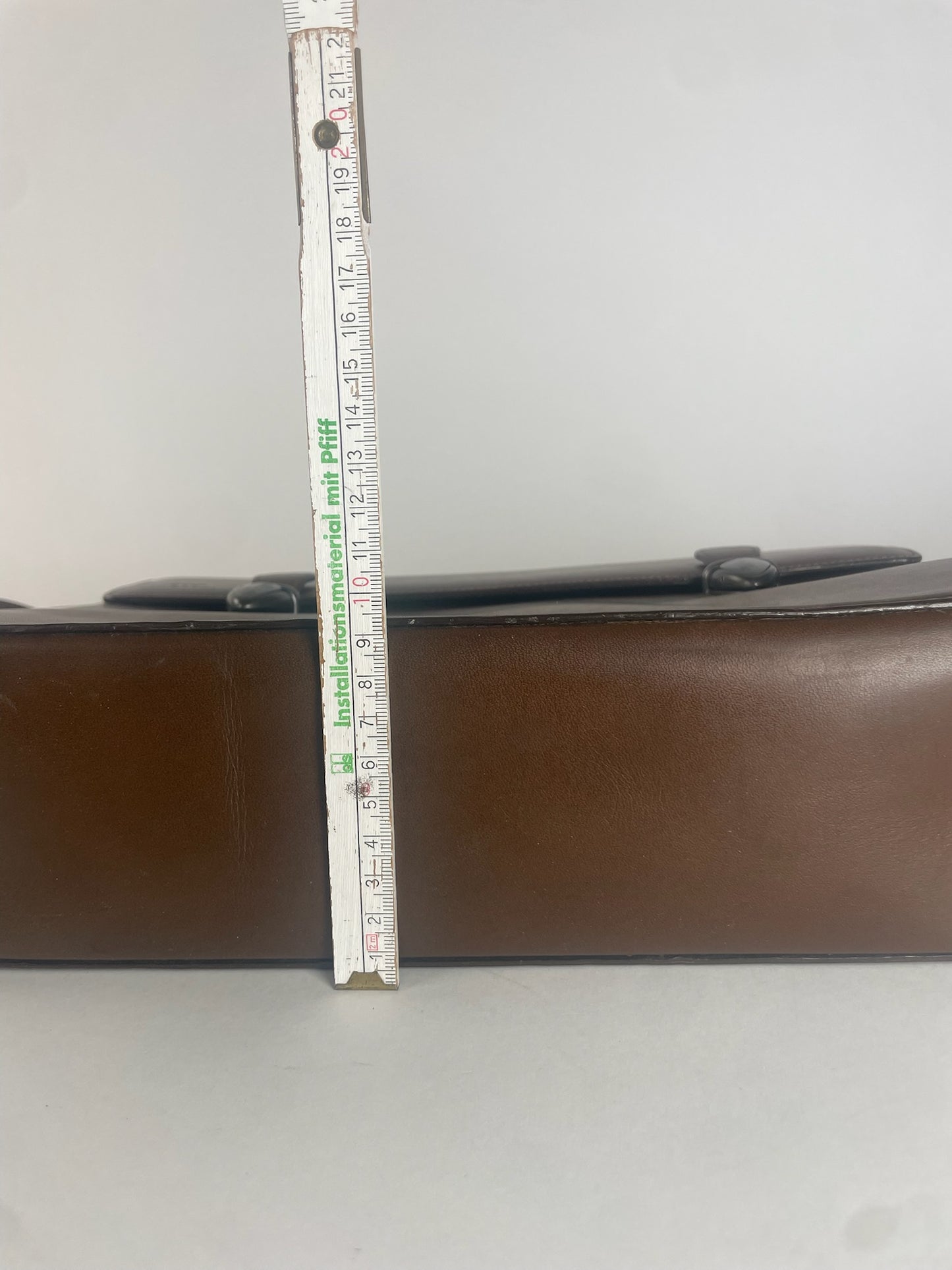 Vintage Issey Miyake Leather Shoulder Briefcase Brown