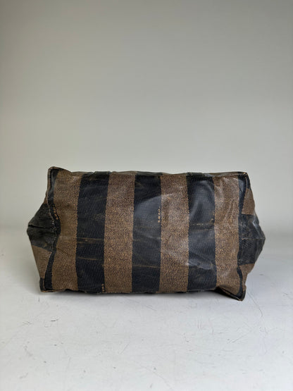 Vintage Fendi Canvas Tote Black Brown