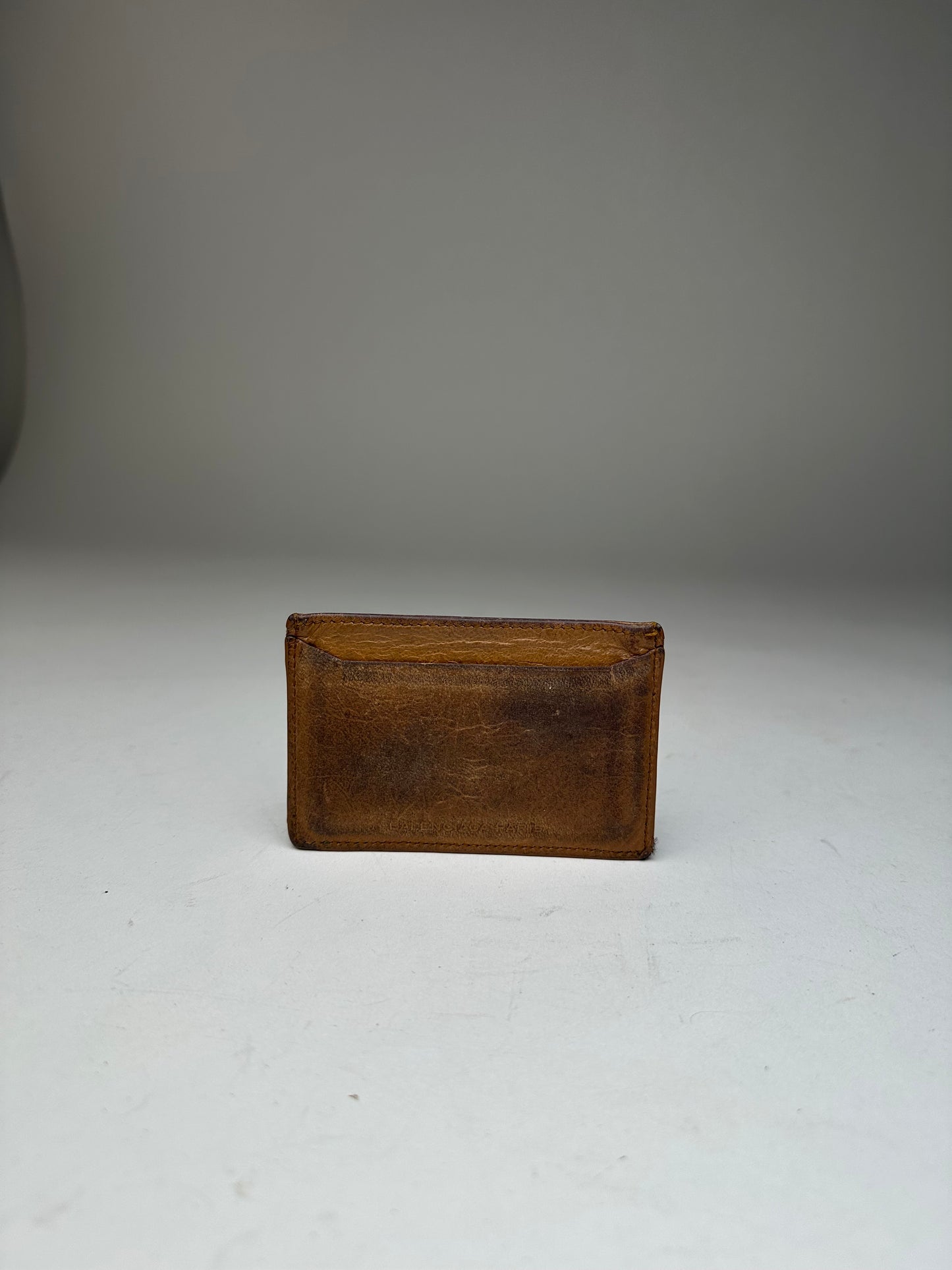 Vintage Balenciaga Leather City Card Holder Brown
