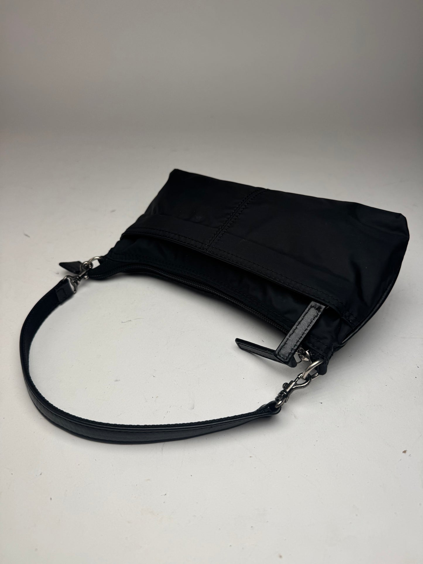 Vintage Issey Miyake Canvas Leather bag black