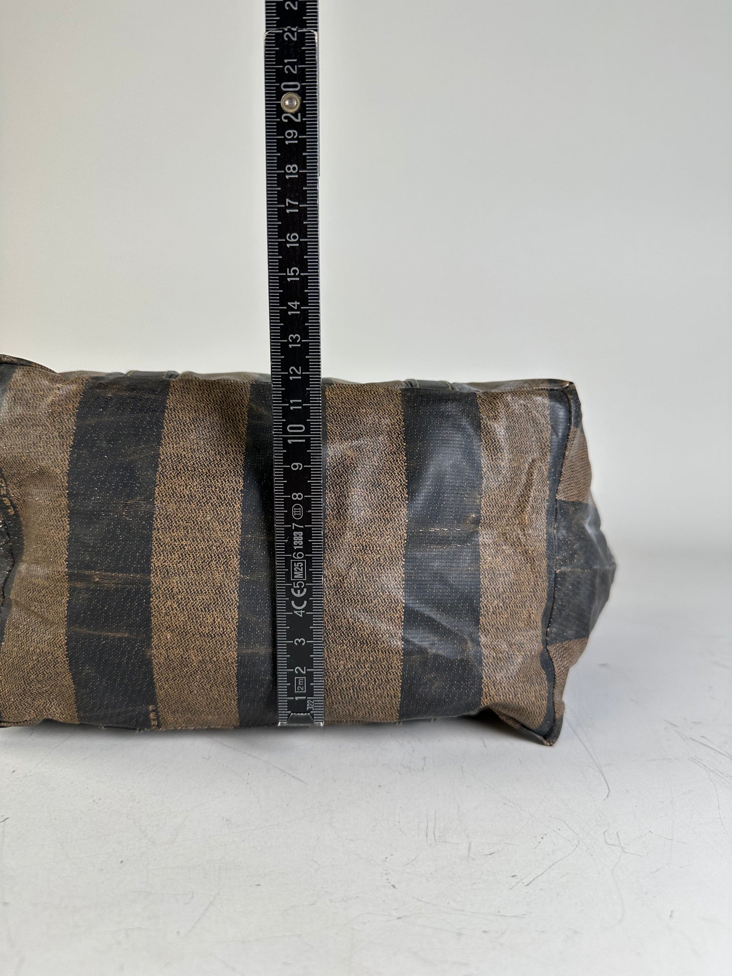 Vintage Fendi Canvas Tote Black Brown