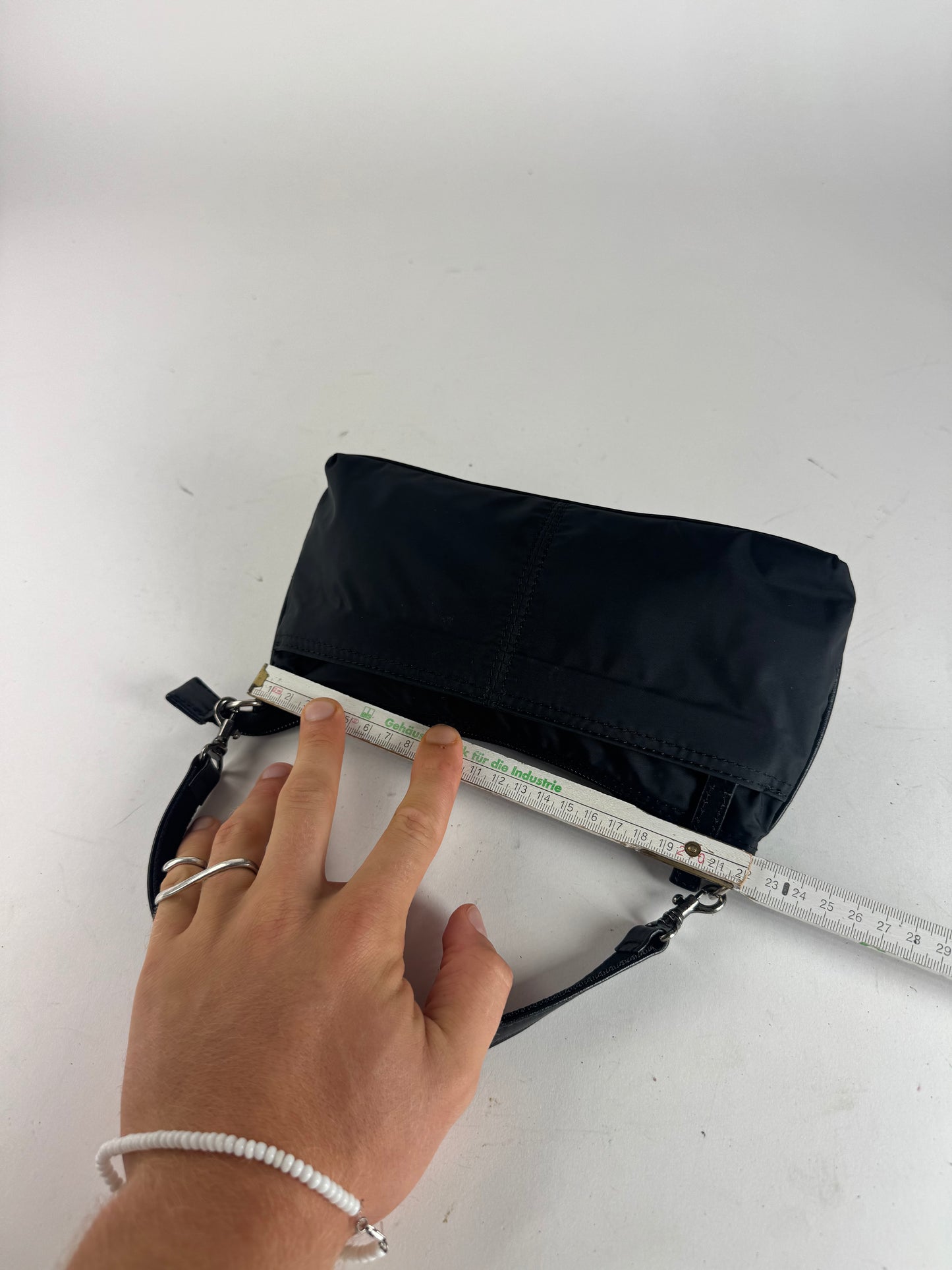 Vintage Issey Miyake Canvas Leather bag black