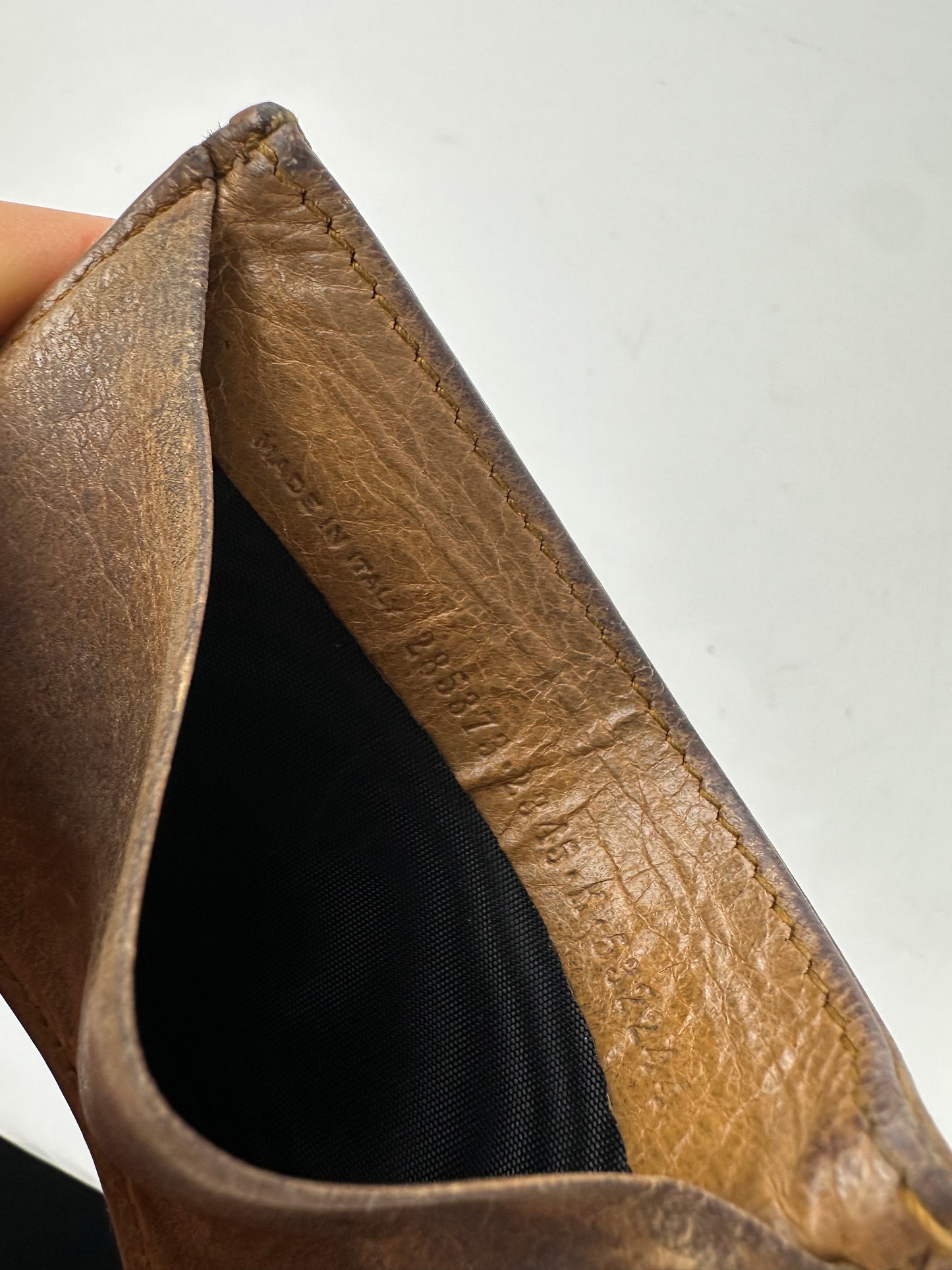 Vintage Balenciaga Leather City Card Holder Brown
