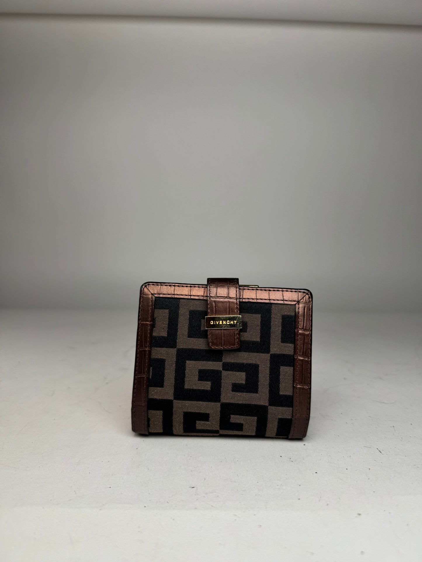Vintage Givenchy Monogram Wallet black brown