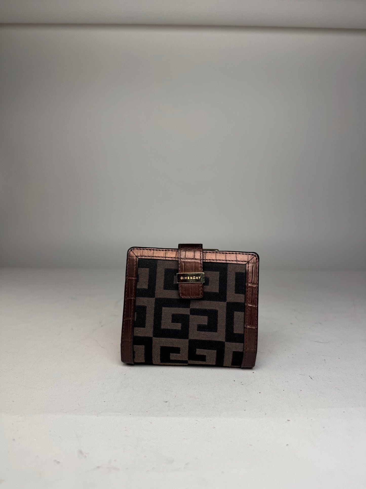 Vintage Givenchy Monogram Wallet black brown