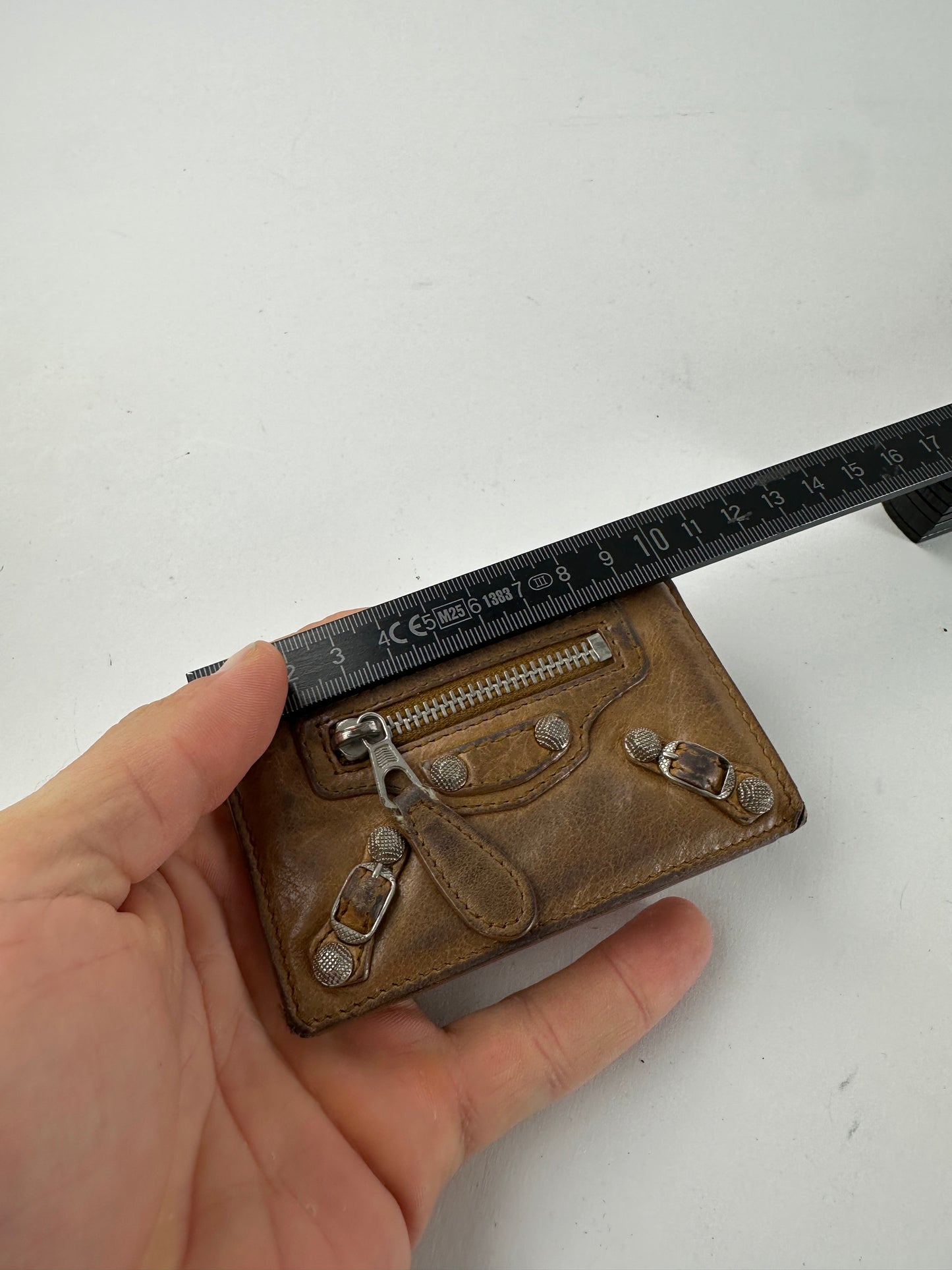 Vintage Balenciaga Leather City Card Holder Brown
