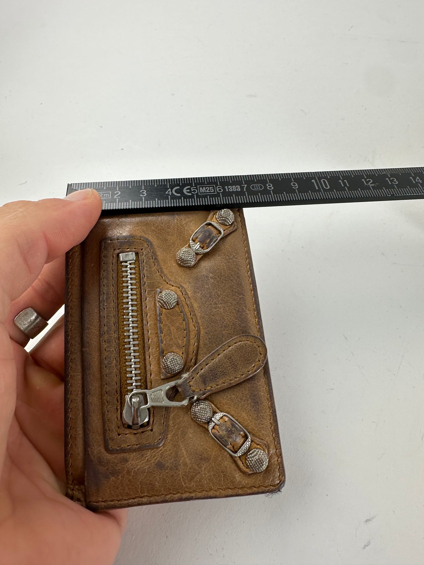 Vintage Balenciaga Leather City Card Holder Brown