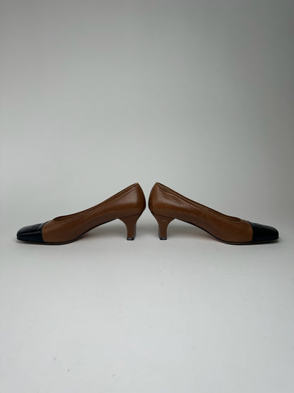 Vintage  Salvatore Ferragamo Leather pumps brown black