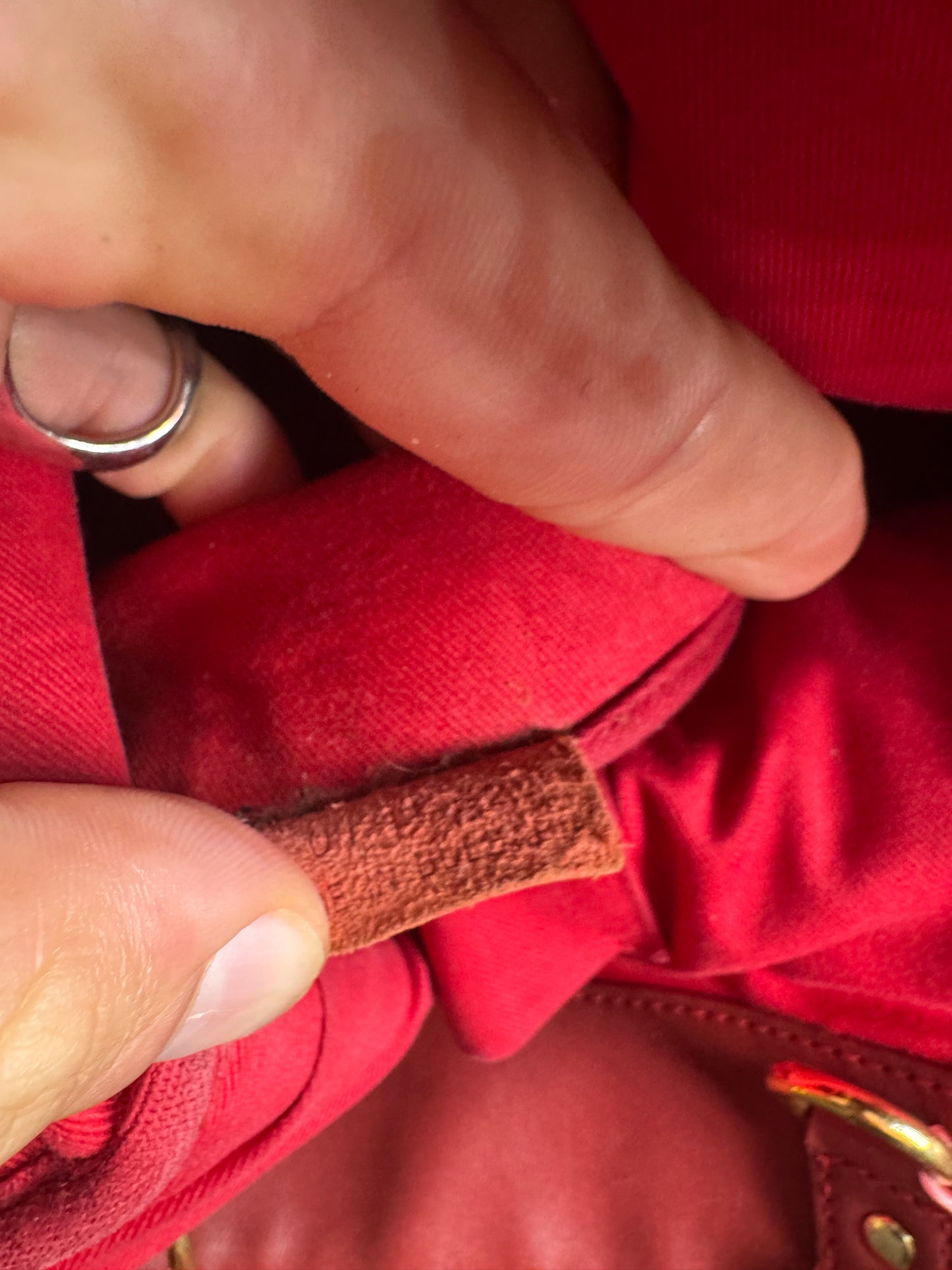 Vintage Chloe Leather Tote Bag red