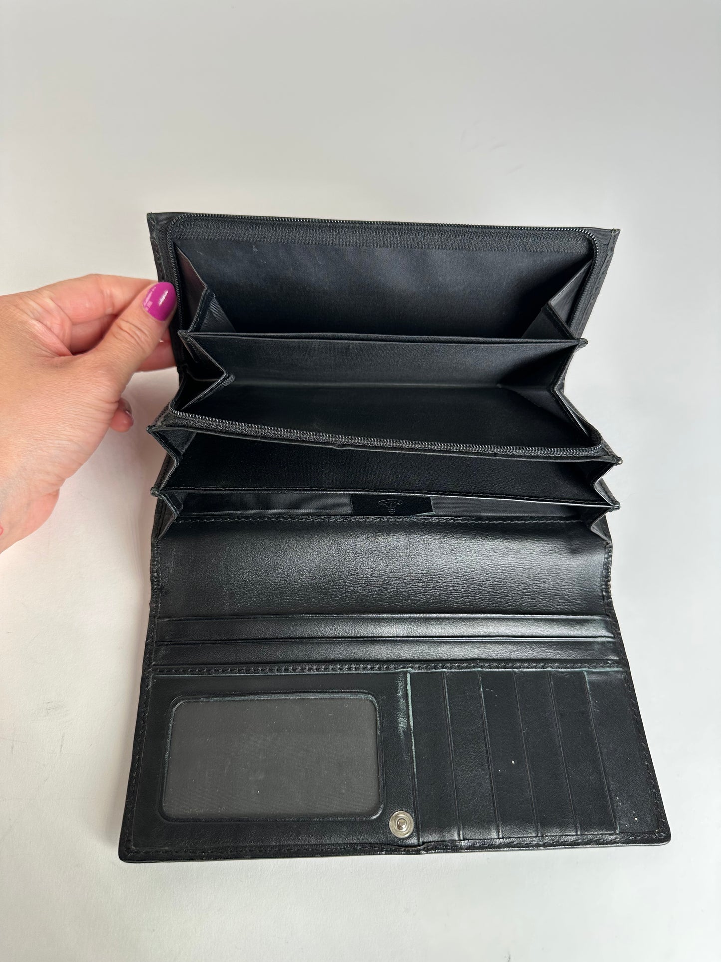 Vintage Vivienne Westwood Logo Embossed Long Wallet Purple