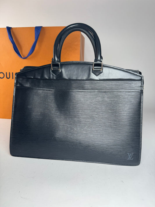 Sac à main vintage Louis Vuitton en cuir EPI noir