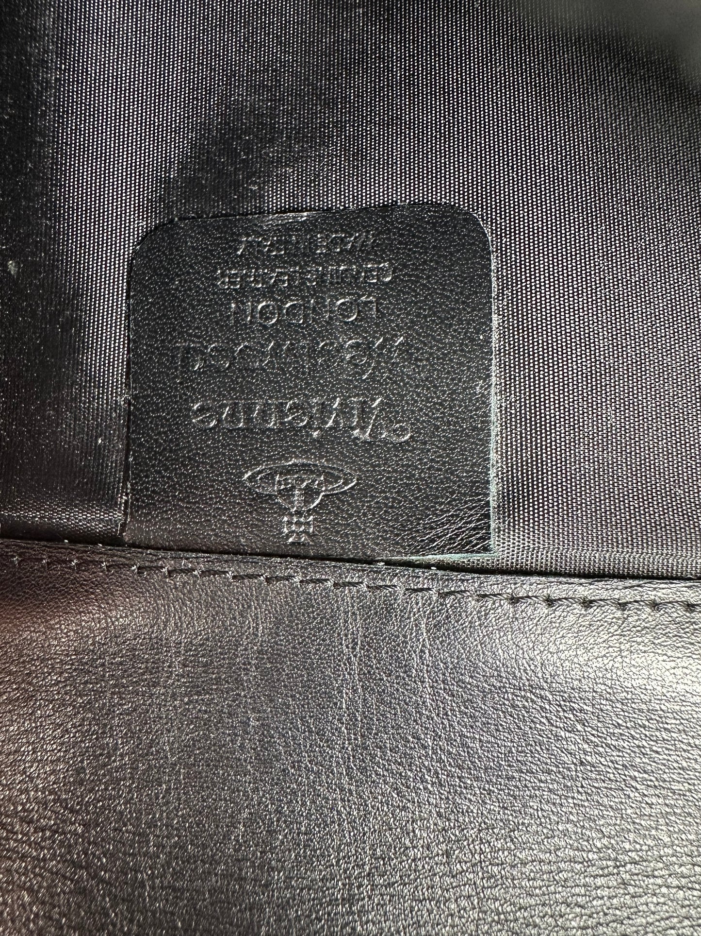 Vintage Vivienne Westwood Logo Embossed Long Wallet Purple