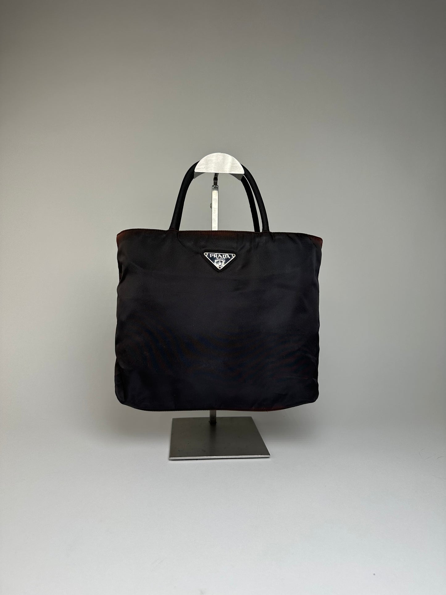 Vintage Prada Nylon Tote Bag Black