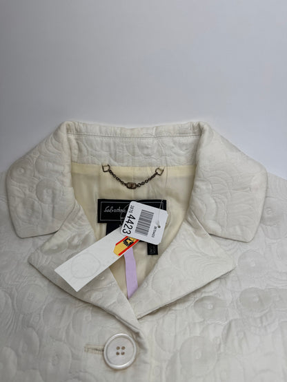 Vintage Salvatore Ferragamo Monogram Dress White M