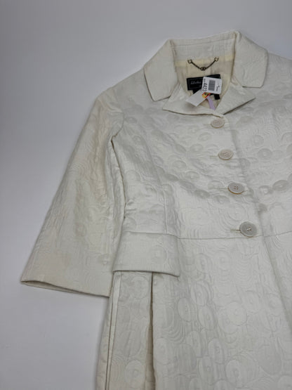 Vintage Salvatore Ferragamo Monogram Dress White M