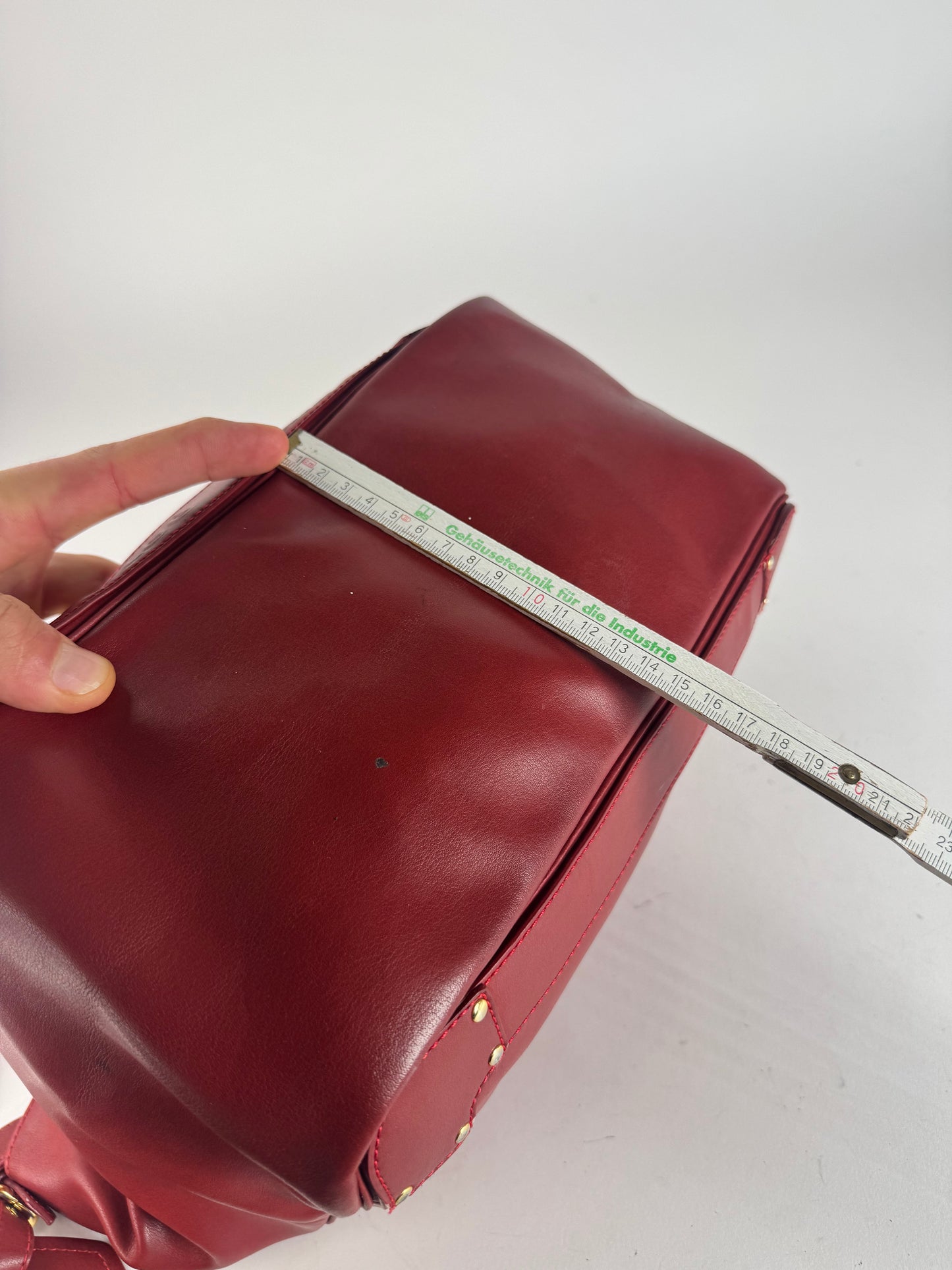 Vintage Chloe Leather Tote Bag red