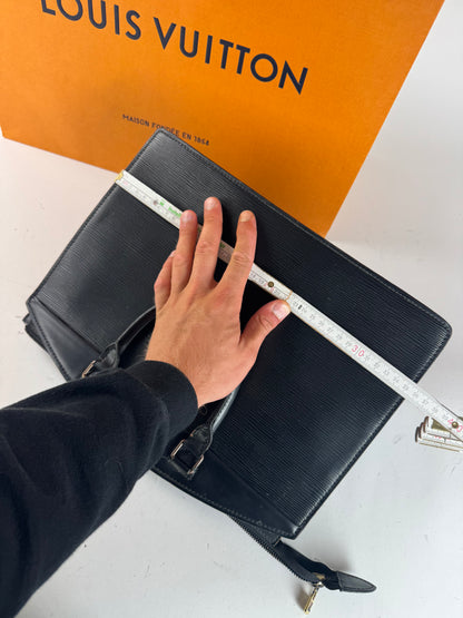 Sac à main vintage Louis Vuitton en cuir EPI noir