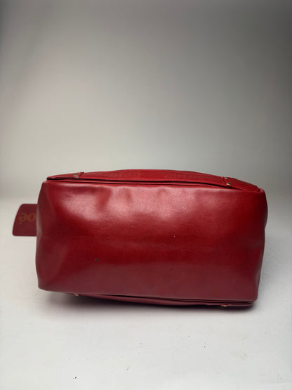 Vintage Chloe Leather Tote Bag red