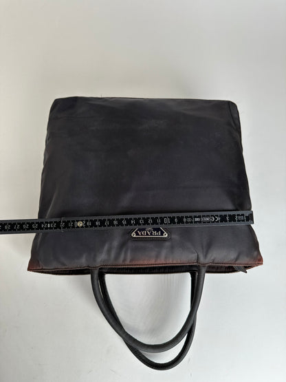 Vintage Prada Nylon Tote Bag Black