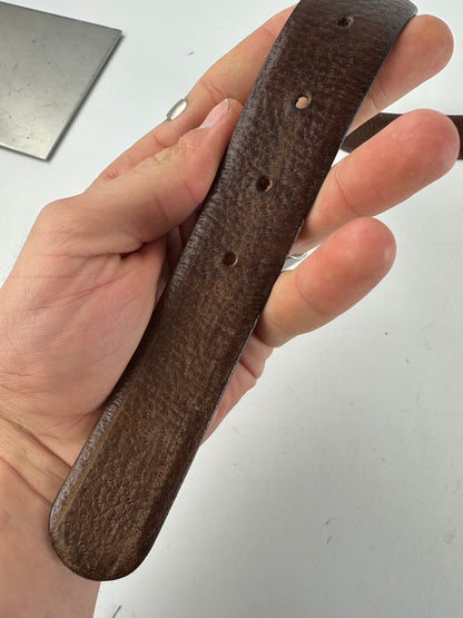 Vintage Givenchy Leather Belt Black Brown