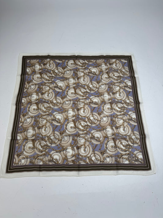 Vintage Celine Paris baroque scarf brown