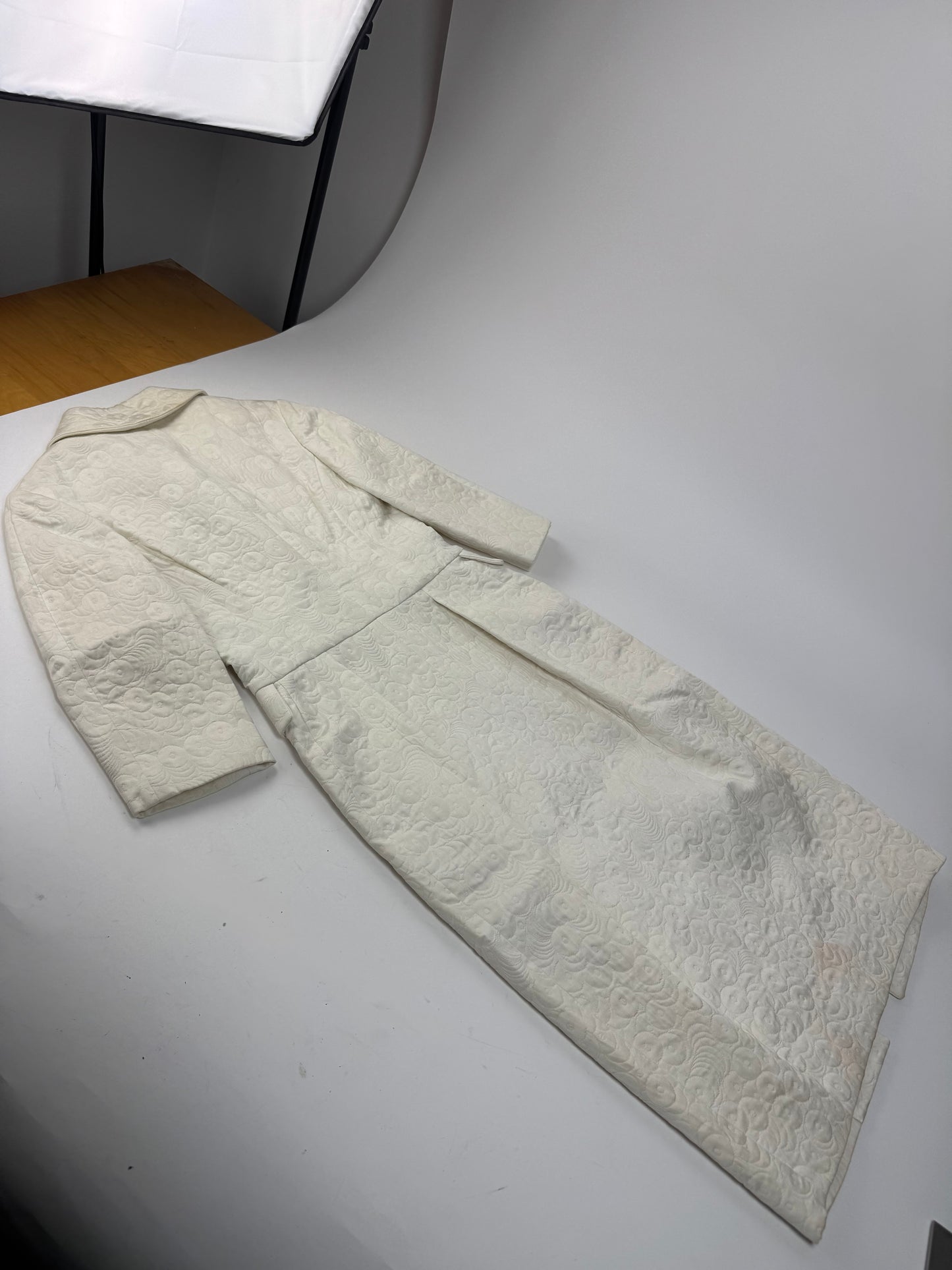 Vintage Salvatore Ferragamo Monogram Dress White M