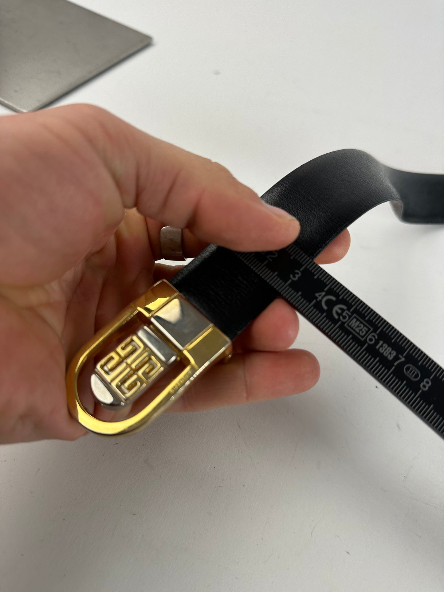 Vintage Givenchy Leather Belt Black Brown