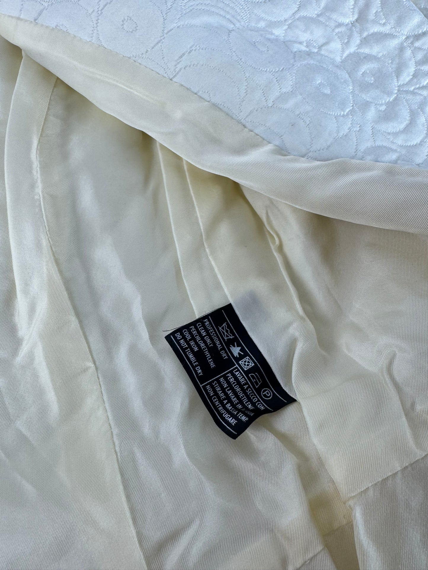 Vintage Salvatore Ferragamo Monogram Dress White M