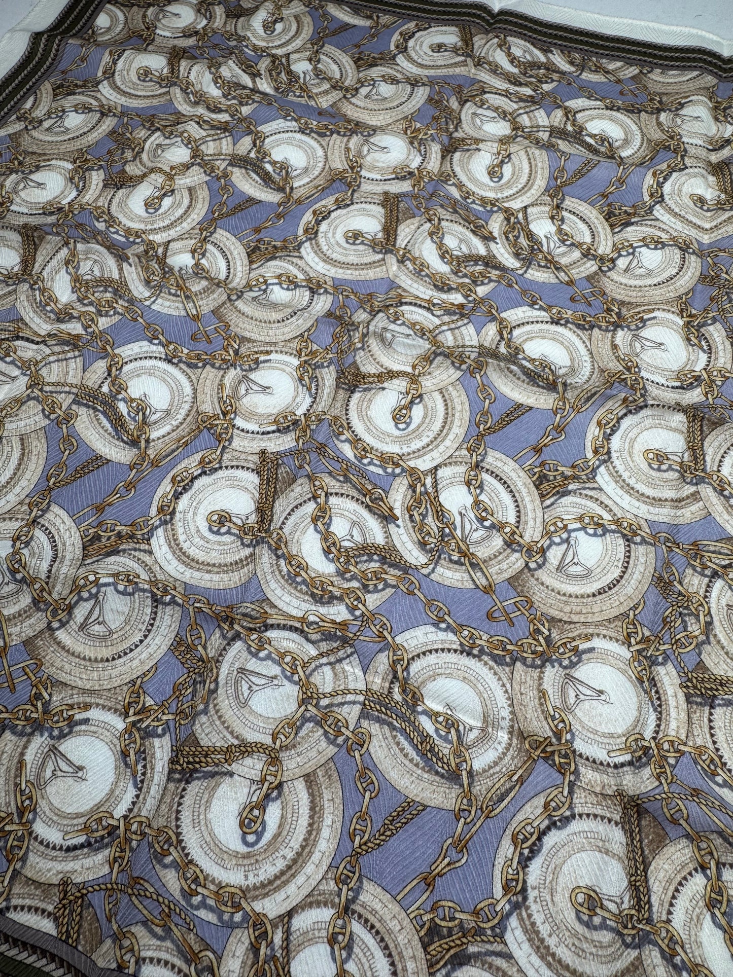 Vintage Celine Paris baroque Scarf Brown