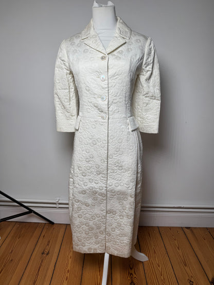 Vintage Salvatore Ferragamo Monogram Dress White M