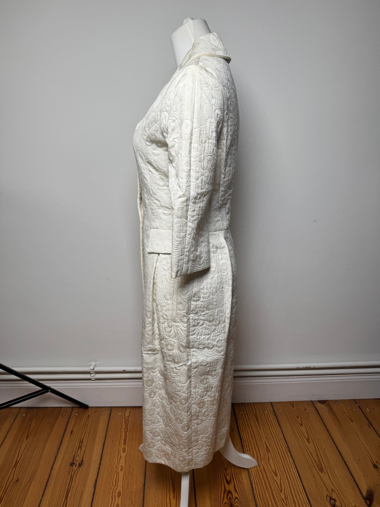 Vintage Salvatore Ferragamo Monogram Dress White M