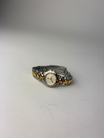Vintage Givenchy Stainless Steel Bracelet Watch Silver Gold