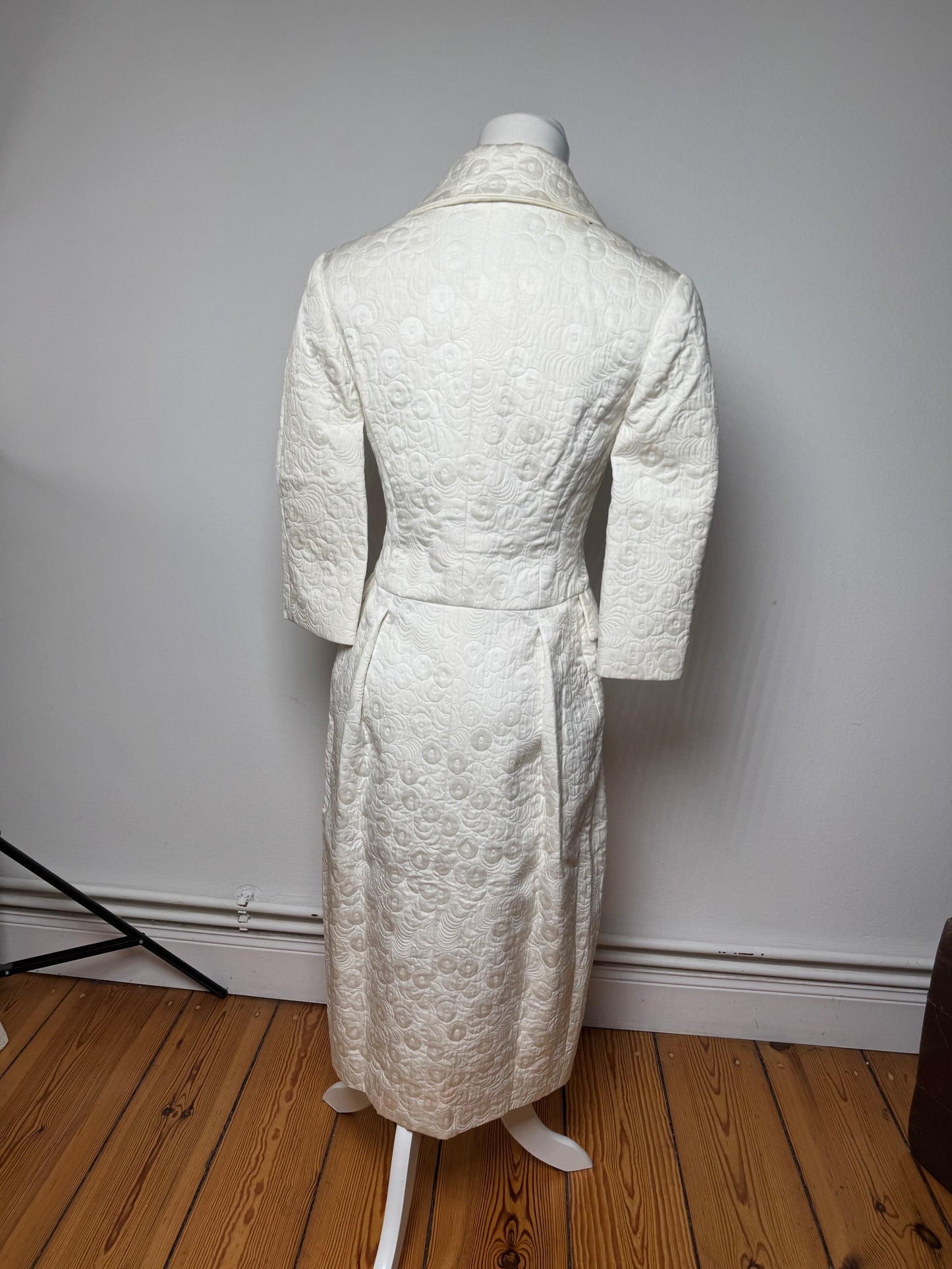 Vintage Salvatore Ferragamo Monogram Dress White M