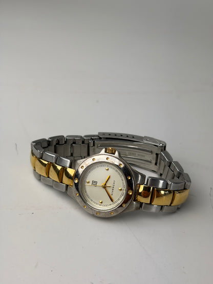 Vintage Givenchy Stainless Steel Bracelet Watch Silver Gold