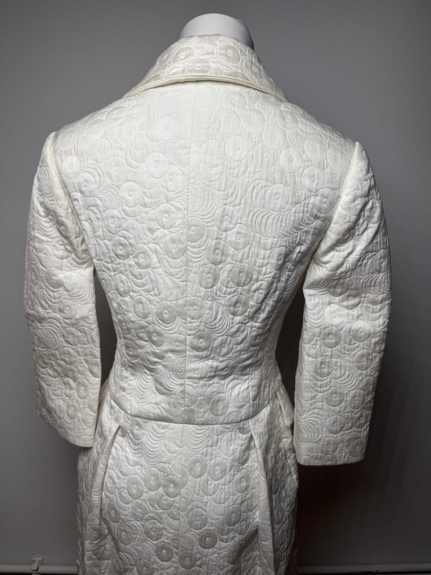 Vintage Salvatore Ferragamo Monogram Dress White M