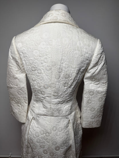 Vintage Salvatore Ferragamo Monogram Dress White M