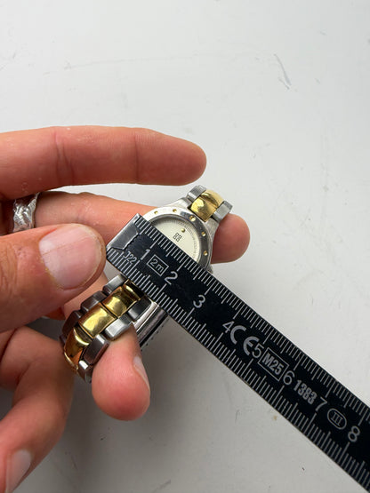 Vintage Givenchy Stainless Steel Bracelet Watch Silver Gold