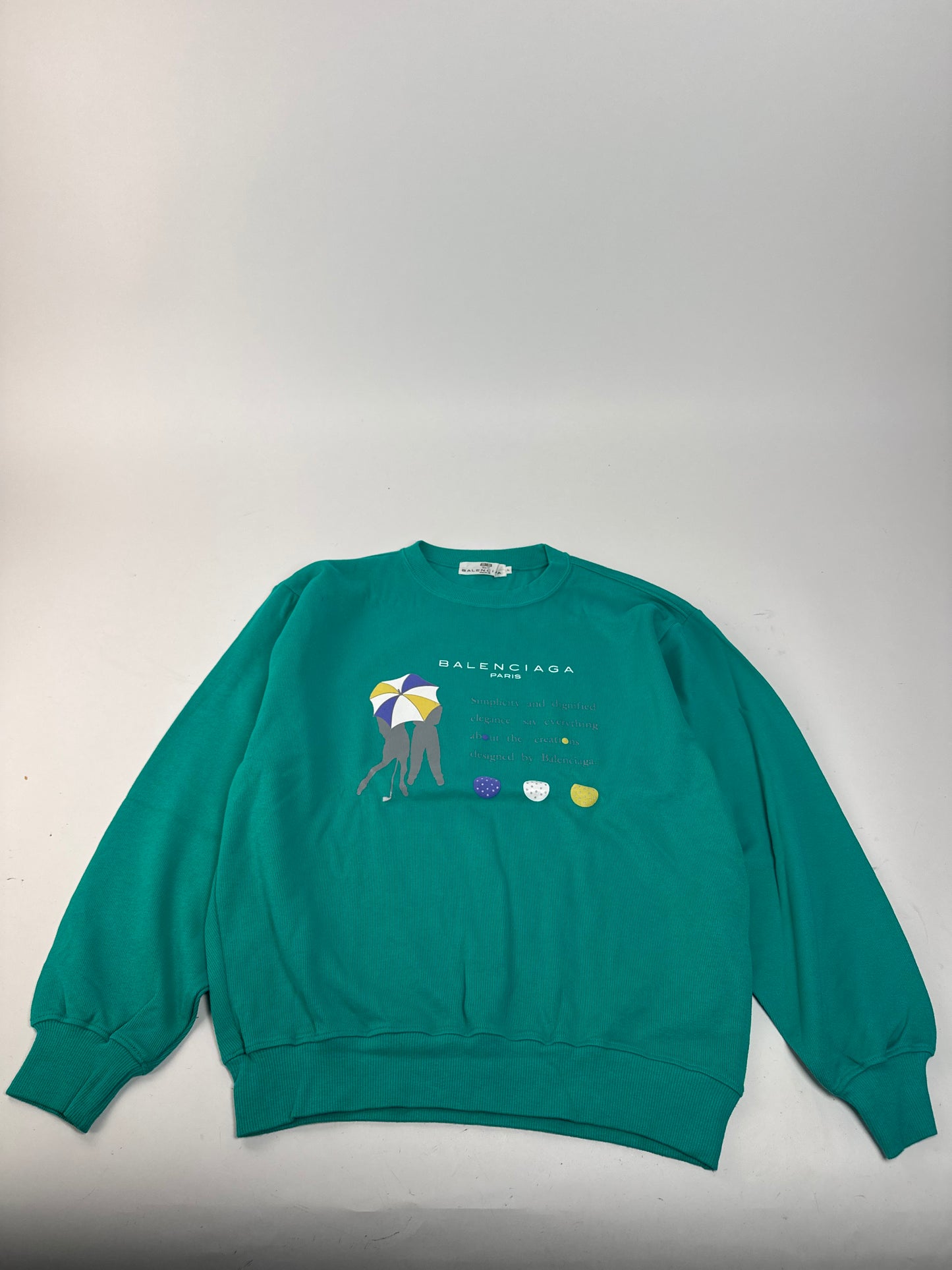 Vintage Balenciaga Sweater Green Blue